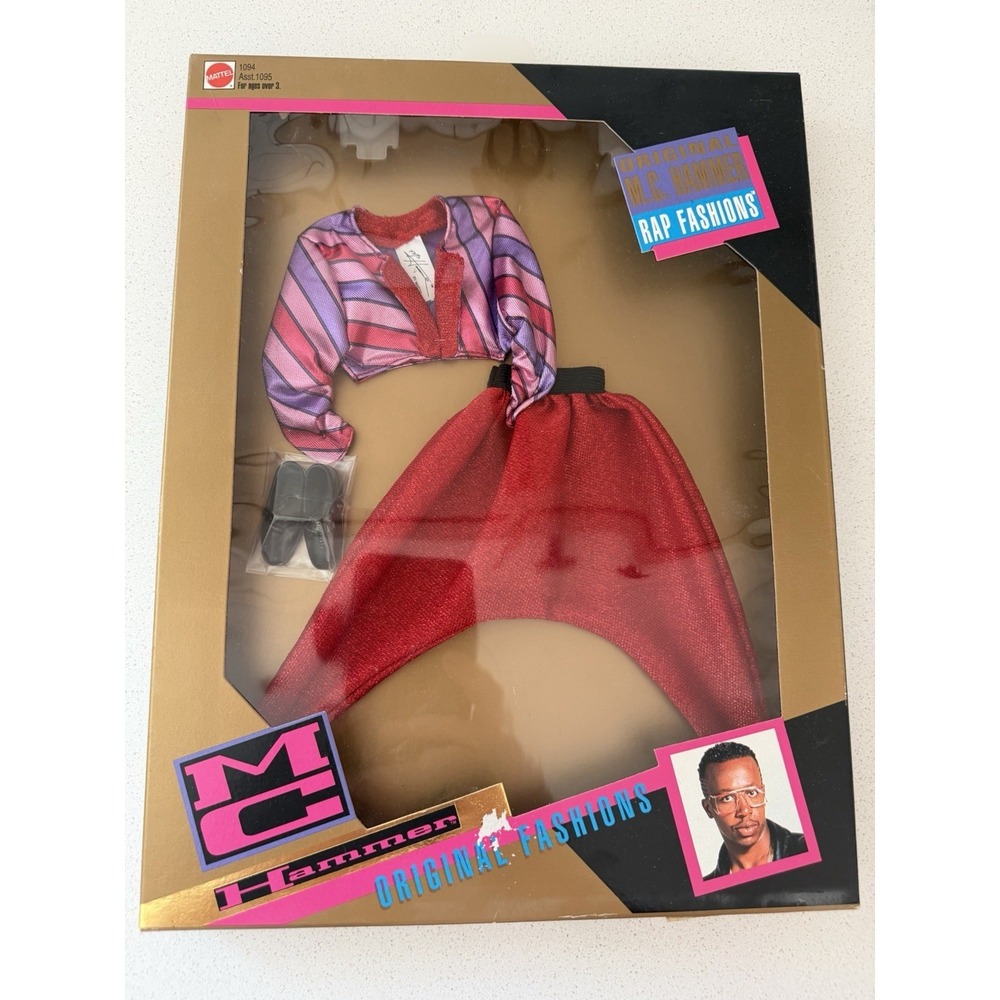 VTG Barbie Ken MC HAMMER ORIGINAL RED GLITTER Parachute Pants Cropped #1094 New